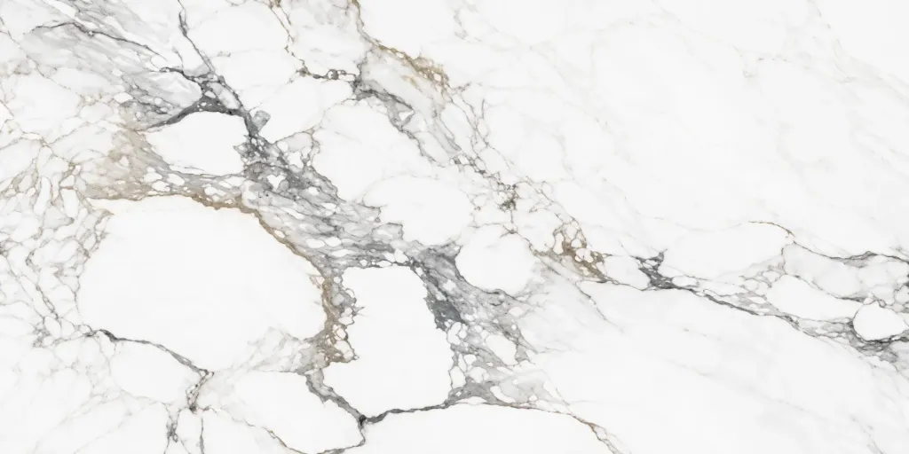 [ELL1] Ella White Grey Marble-Effect Porcelain Tile