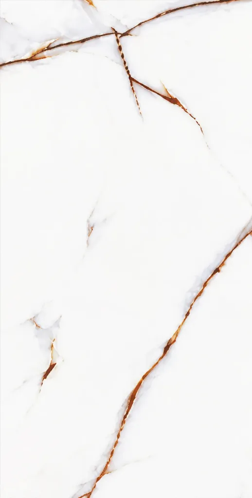 [BLT] BELITA Glossy White Marble-Effect Porcelain Tile