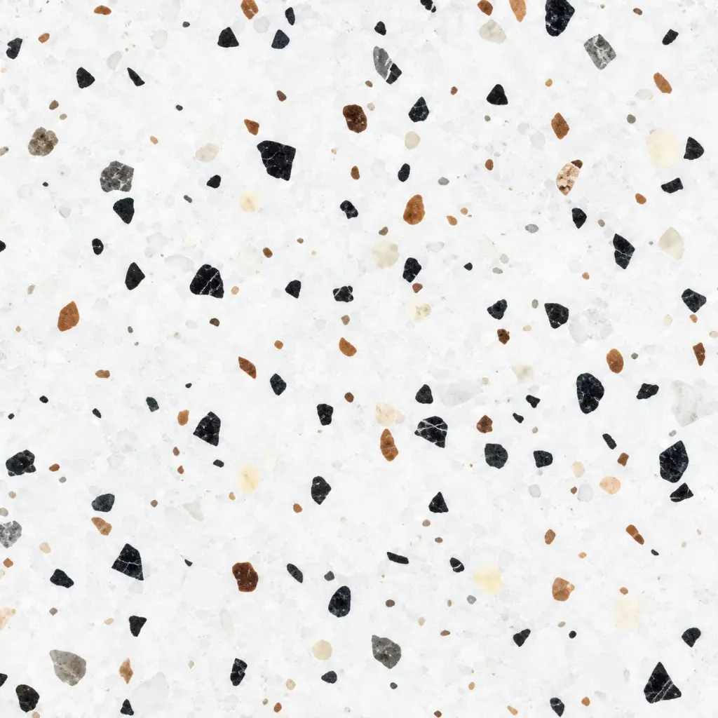 [BIA] Bianca Glossy White Terrazzo-Effect Porcelain Tile