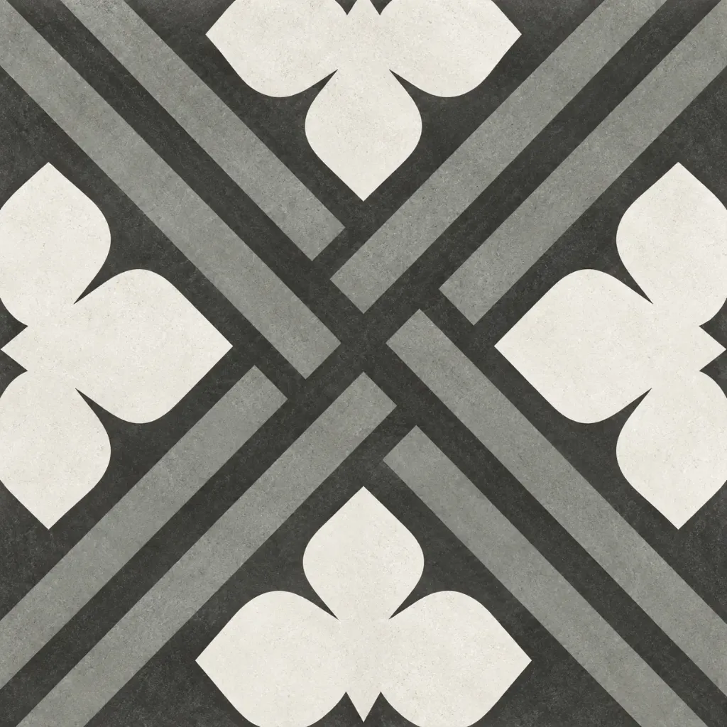 Carreau de sol en céramique motif géométrique Whisper