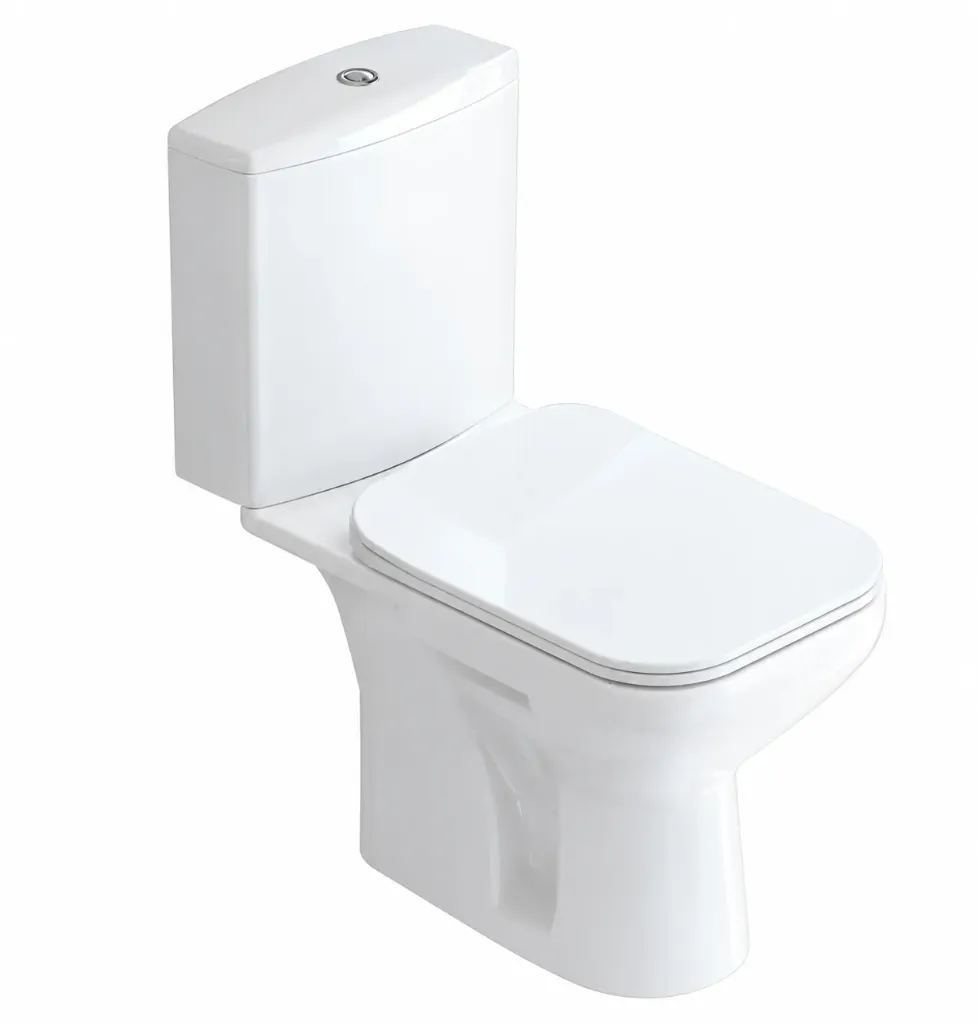 [SET3604-0106] Kare White Close-Coupled S-Trap WC Pan and Cistern