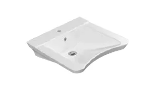 [2201-0505] Special Needs Concave White Washbasin with Single Tap Hole
