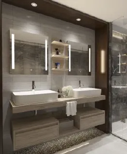160 cm MDF Bathroom Furniture Set with One 55 Washbasin and LED Mirror