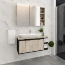 ALIZ 100 cm MDF Bathroom Vanity Set with NOVA 70 Washbasin and Mirror Cabinet