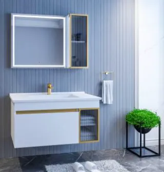 Stil/B 100 cm Bathroom Furniture Set with Ceramic Sink and LED Mirror