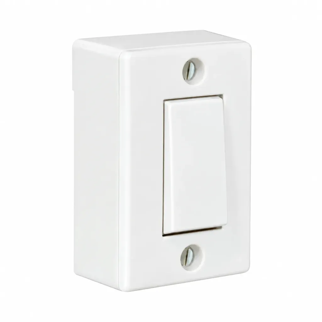 [0301 01 01] Interrupteur à bascule simple blanc en saillie