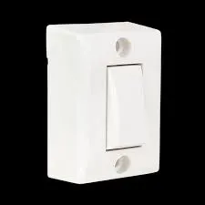 [0301 01 01] White Surface Mounted Single Rocker Switch