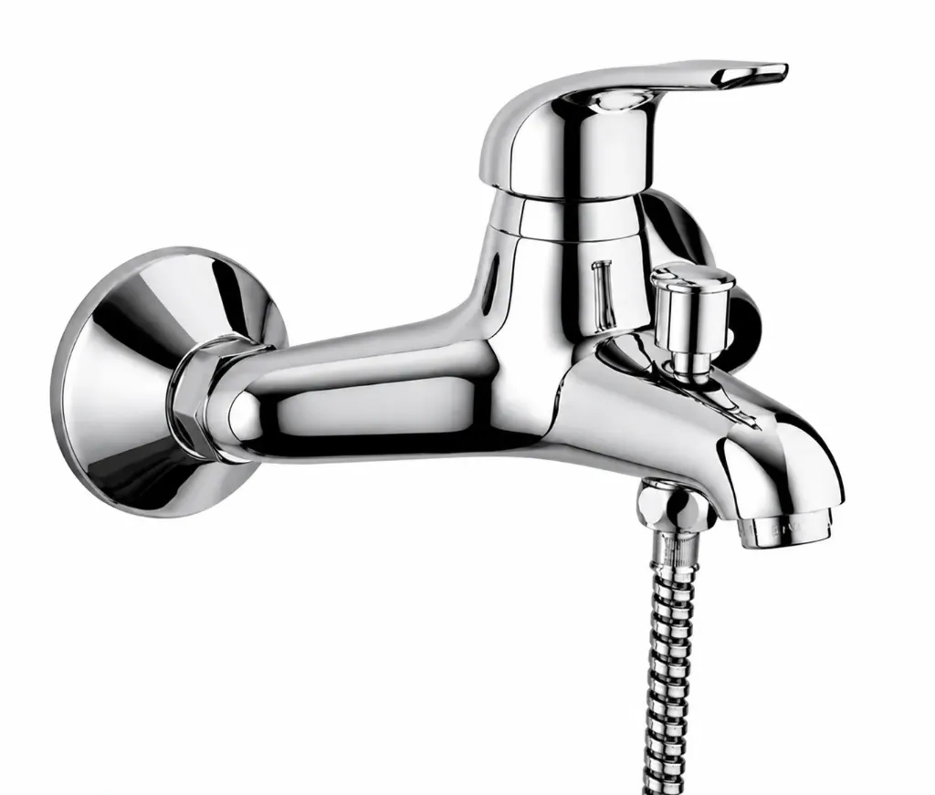 [MBB120] Adrio Chrome-Look Wall-Mounted Bathroom Faucet with Single Lever
