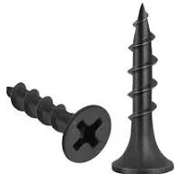 Borazan Black Pointed Tip Plasterboard Screw with Cross Recess Head (25 mm)