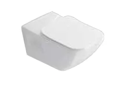 Ensemble WC blanc mural pour personnes handicapées avec siège
