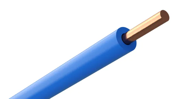 Câble en cuivre massif isolé PVC résistant à la chaleur H05V2-U / H07V2-U 90 °C (Noir, 0.5)