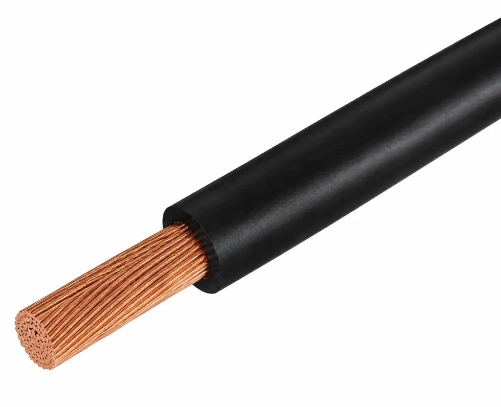 Câble flexible en PVC résistant à la chaleur H07V2-K (NYAF) 90 C, noir