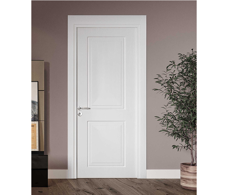 [MODEL F-13 (CLASSIC LINE)] F-13 Soft White Microlaminate Classic Two-Panel Interior Door (10cm)