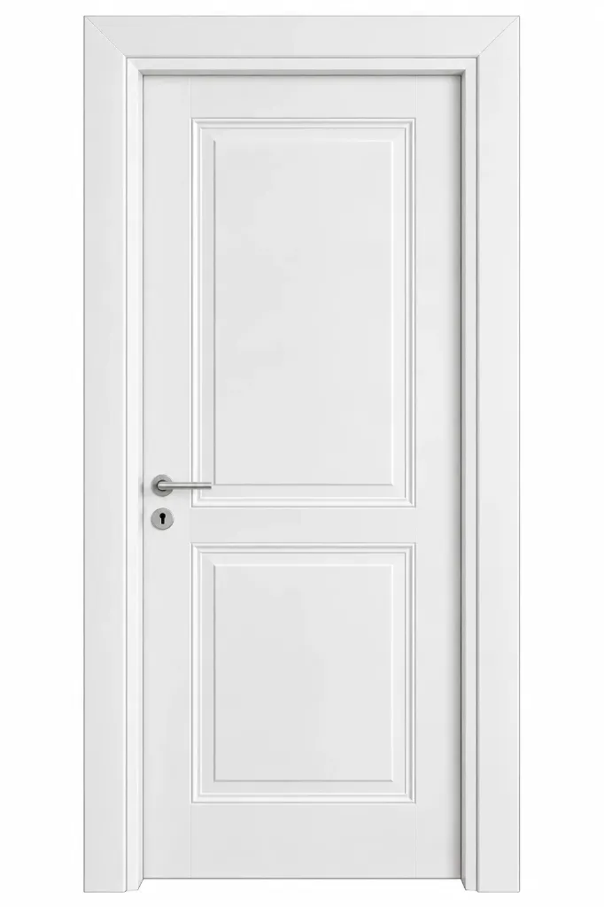 [MODEL F-13 (CLASSIC LINE)] Porte intérieure à deux panneaux classique Microlaminate F-13 Blanc doux (10 cm)