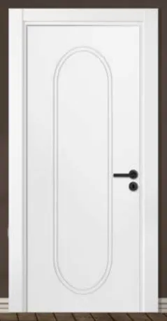 Model F-56 White PVC Door with Arched Raised Panel (10cm)