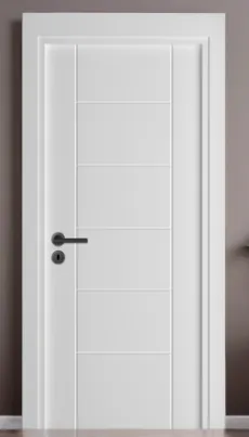 F-57 Classic Line Soft White Microlaminate Door with Horizontal Panel Design