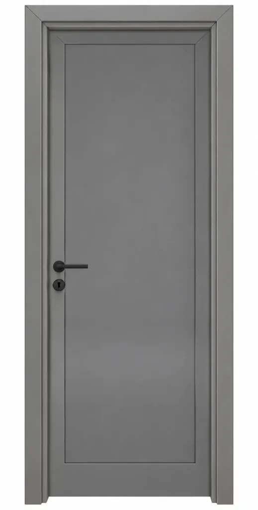 Model F-60 Grey PVC Door with Vertical Grooved Panel (10cm)