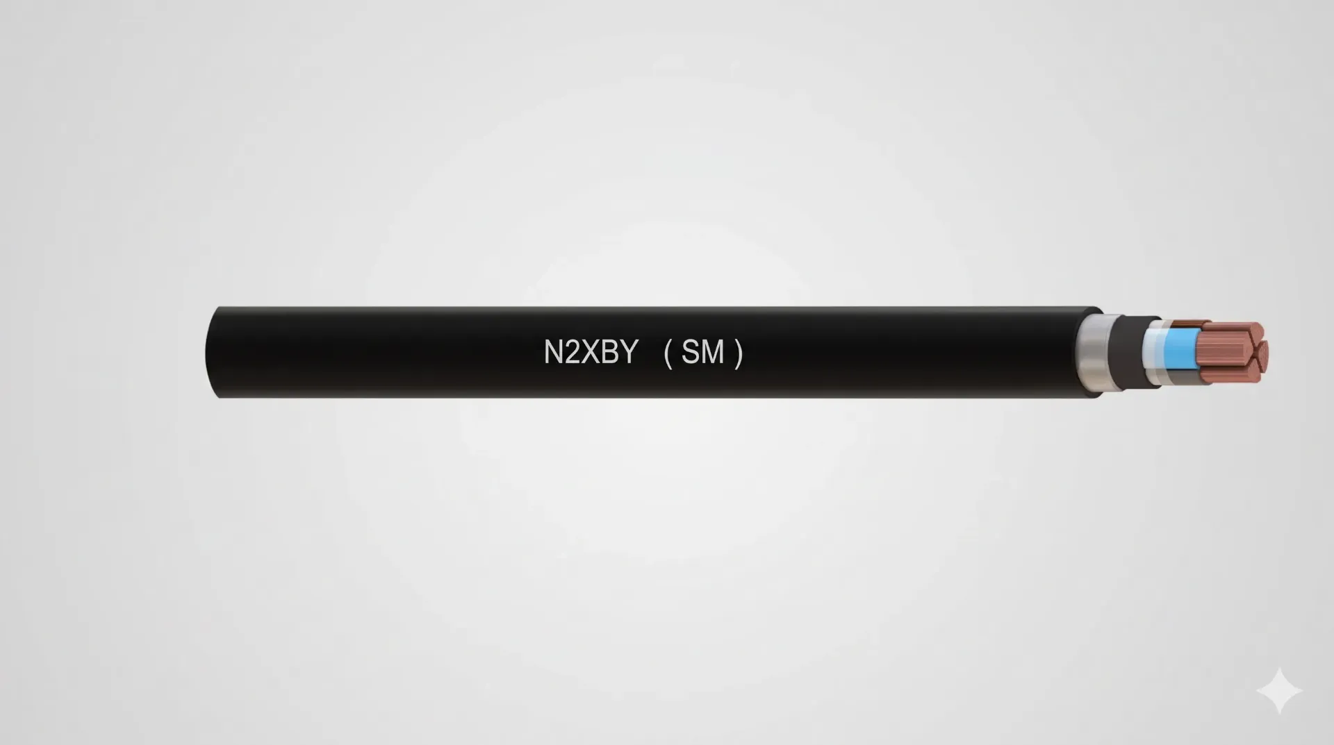 N2XBY (SM) XLPE Secteur Câble Blindé à Double Bande d'Acier 0,6/1kV