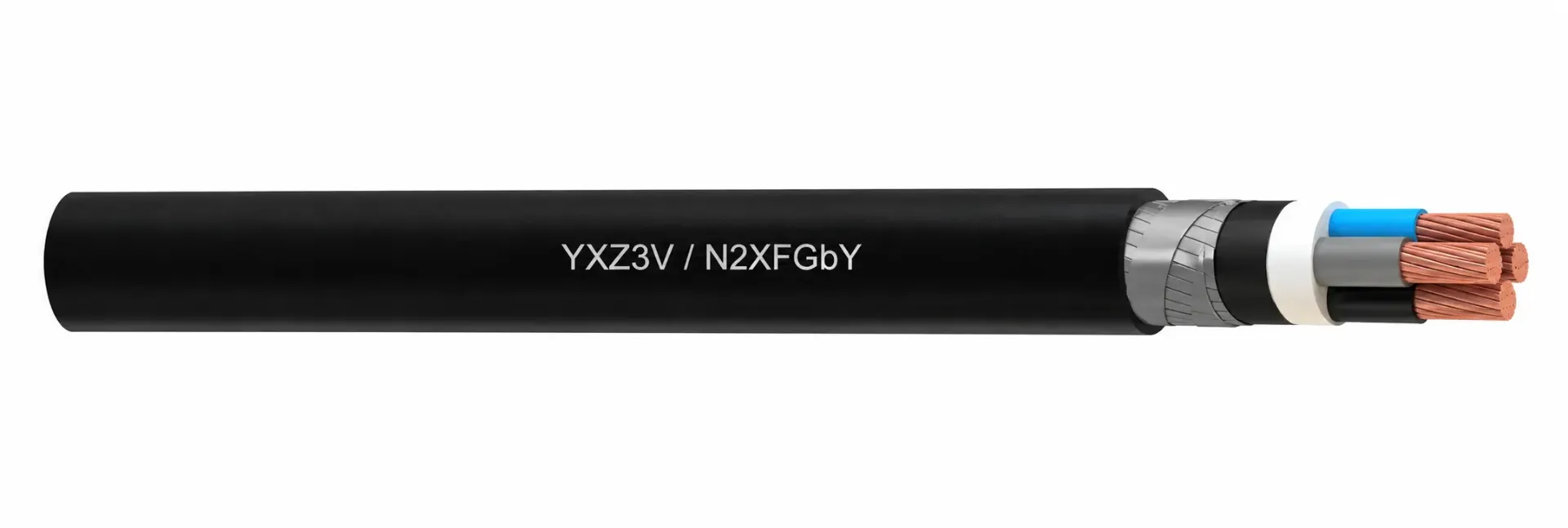 N2XFGbY YXZ3V XLPE Insulated Flat Steel Wire Armoured Cable 0.6/1 kV (1x10)