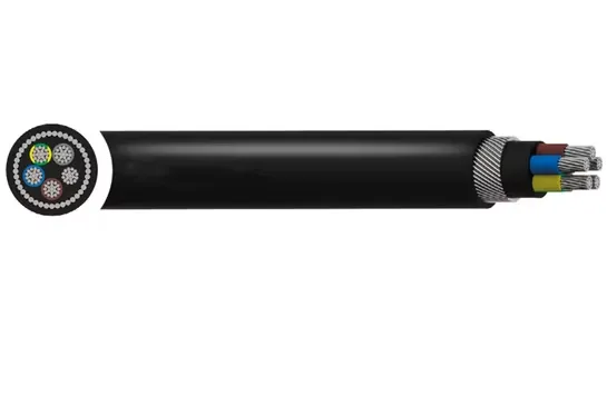 Câble blindé rond en aluminium sectoriel NA2XRY (SM) XLPE 0,6/1kV (3x50)