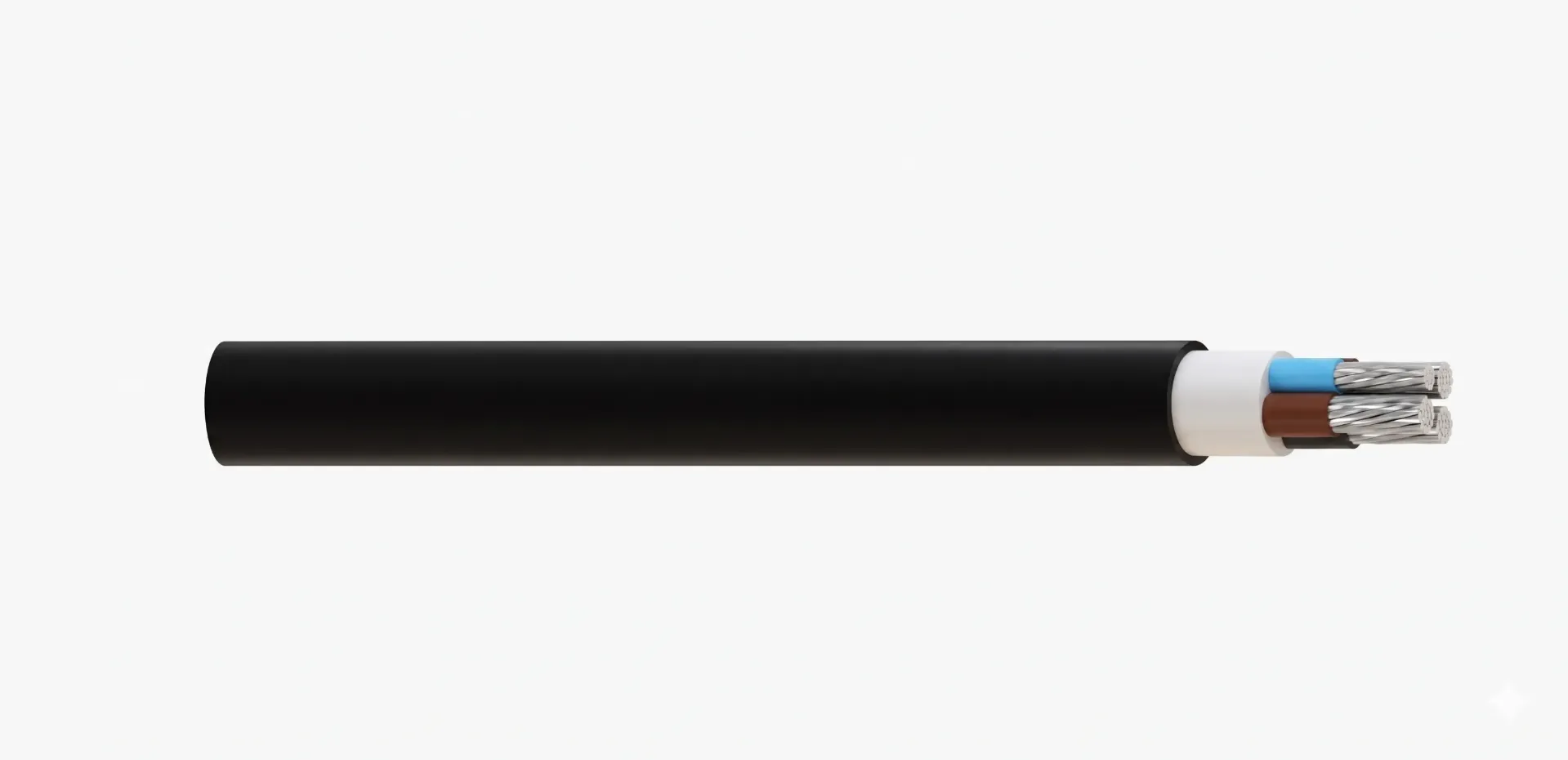 Câble XLPE en aluminium sectoriel NA2XY (SM) 0,6/1kV (3x50)