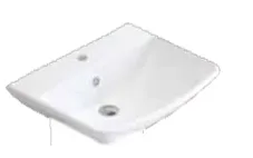 Lavabo standard Nova White avec un trou de robinet unique