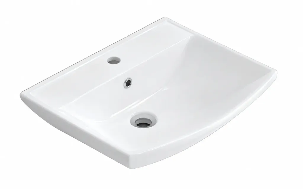 [3501-0555] Nova White Standard Washbasin with Single Tap Hole (45x55)