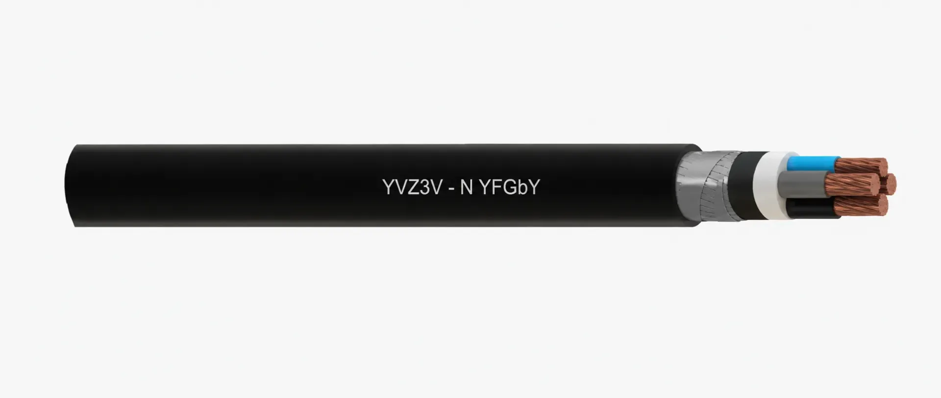 NYFGbY (YVZ3V) 0.6/1 kV Flat Steel Wire Armoured Cable (2x10)
