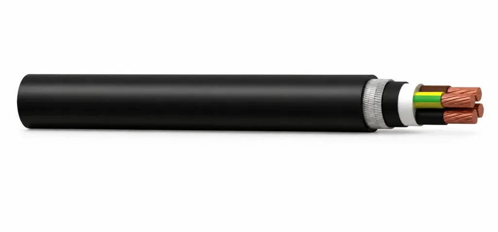 NYRY (YVZ2V) Round Steel Wire Armoured PVC/PVC Cable 0.6/1kV (1x10)