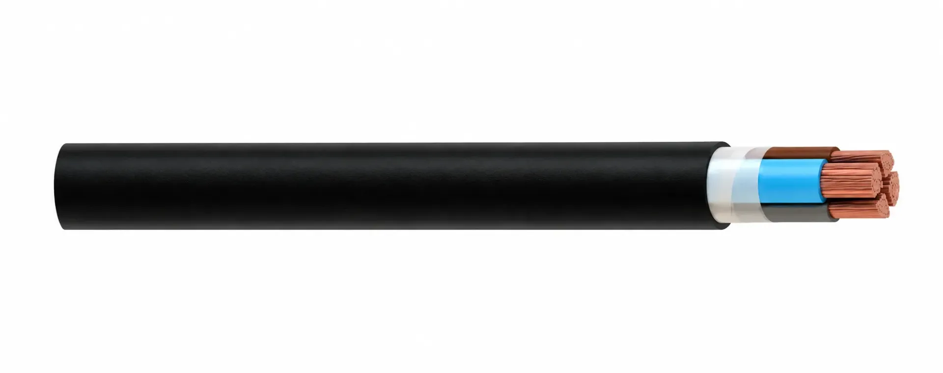 Câble d'alimentation en cuivre sectoriel NYY (SM) 0,6/1 kV en PVC (3x50)
