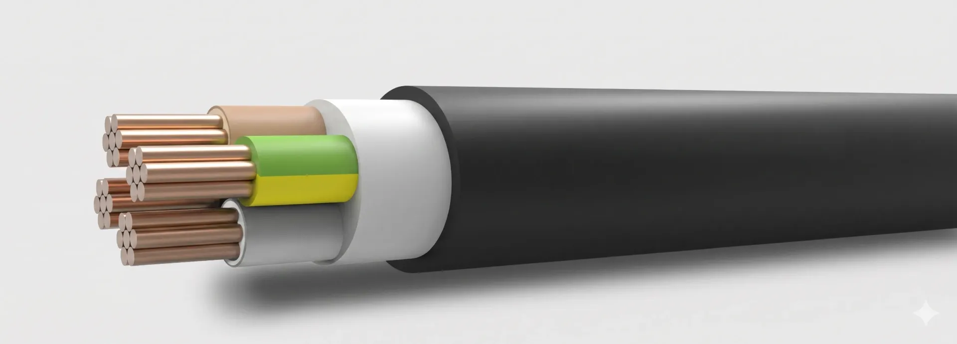 NYY (YVV) 0.6/1kV PVC Copper Power Cable (1x4)