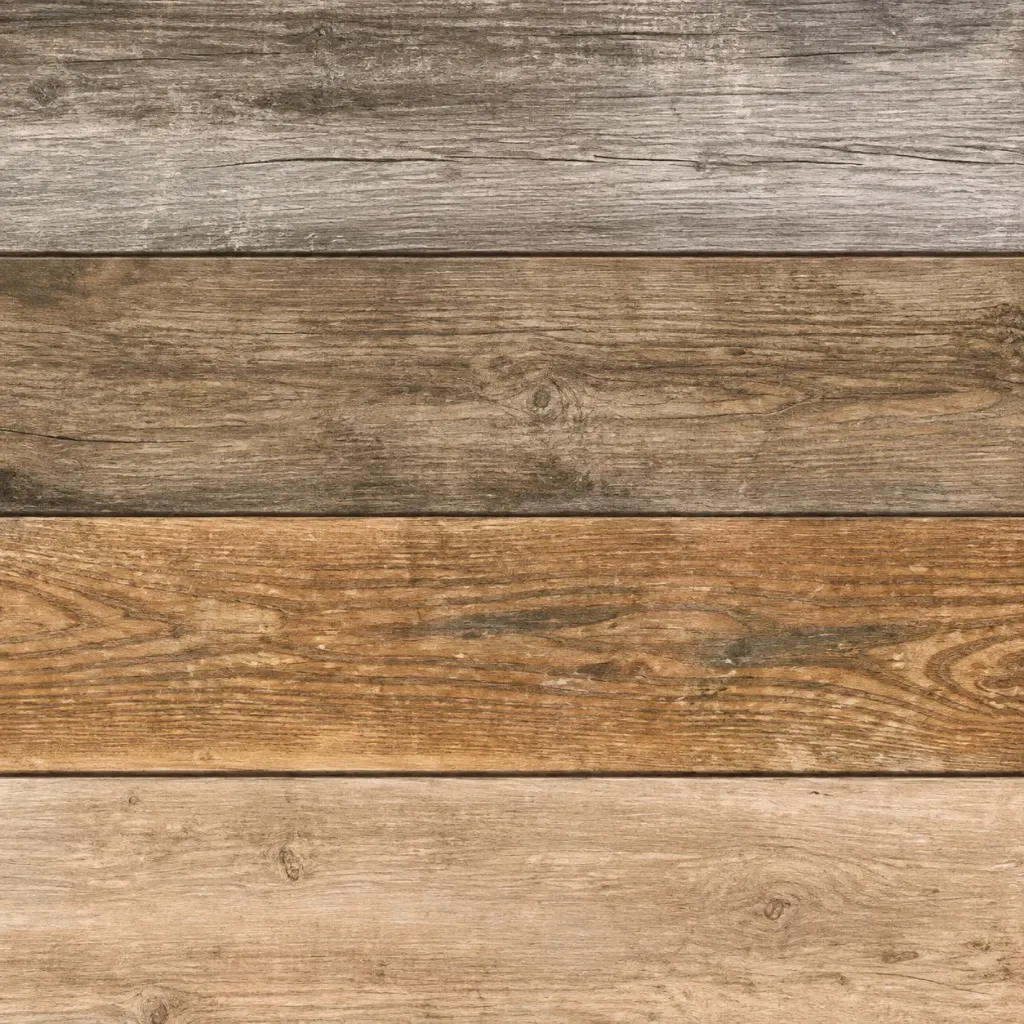 Pergola Wood-Effect Ceramic Floor Tile in Brown and Grey (Brown)