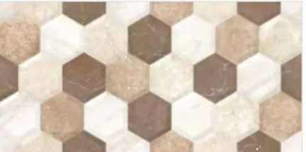 Carreau de Cuisine en Céramique Blanc Polen à Motif Hexagonal