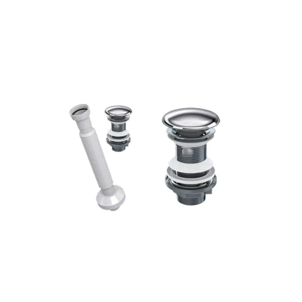 Felix Pop-Up Washbasin Siphon with Stainless Head and White Body (Stainless Head)