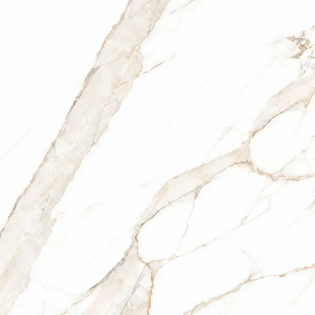 Sumela White Marble-Effect Ceramic Floor Tile