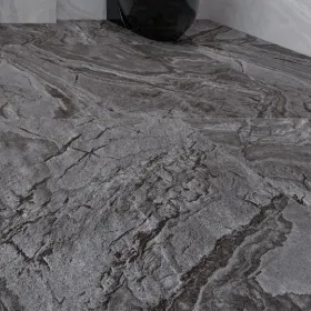 Toronto Grey Stone-Effect Ceramic Tile (Anthracite)