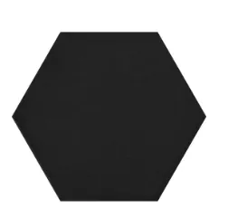 Twist Black, White and Grey Hexagon Ceramic Floor Tile (Noir)