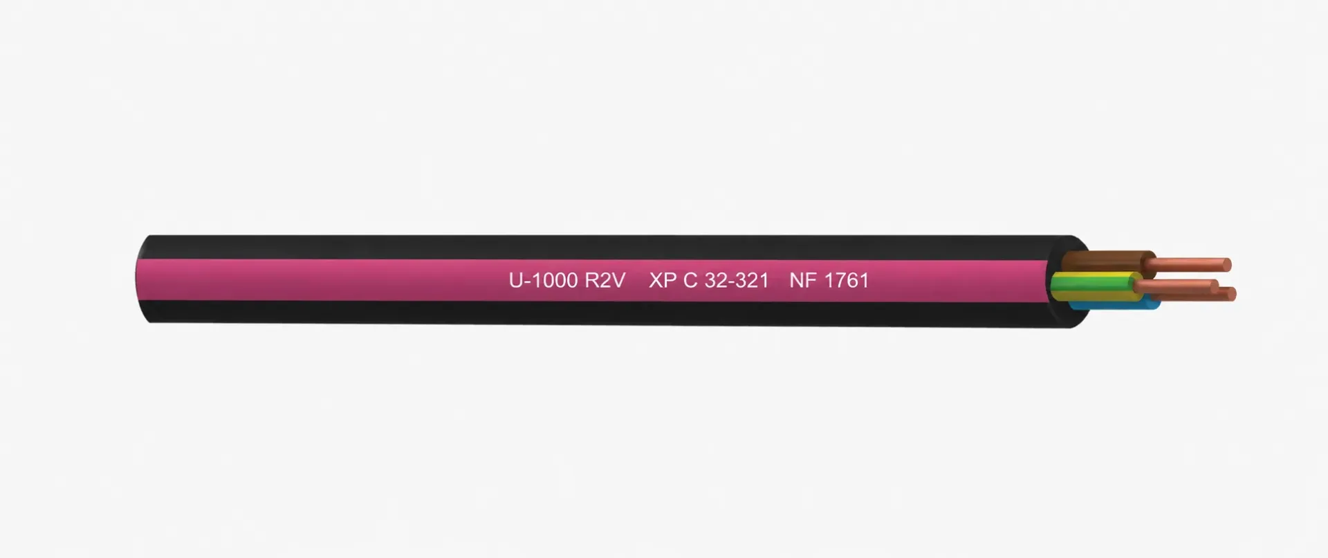 U-1000 R2V Rigid Insulated Black Sheath Cable (1x10)