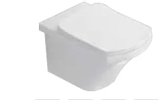 Vega WC Suspendu Blanc avec Avant Arrondi (Fermeture douce)