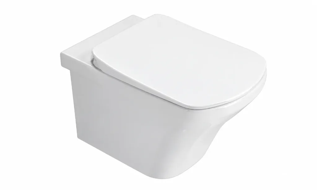 Vega White Wall Hung WC Pan with Rounded Front (Soft Close)