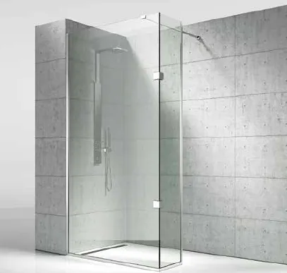 Cabine de douche à l'italienne en verre clair avec cadre minimal (70, 190 cm, Noir)