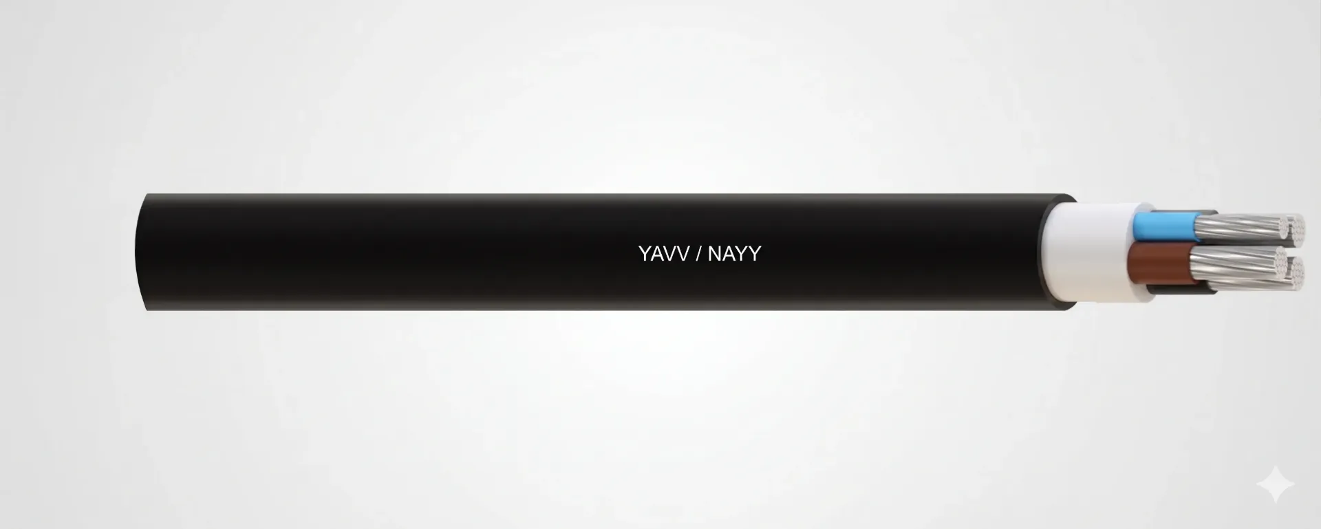 Câble en aluminium isolé PVC YAVV (NAYY) 0,6/1 kV (1x16)
