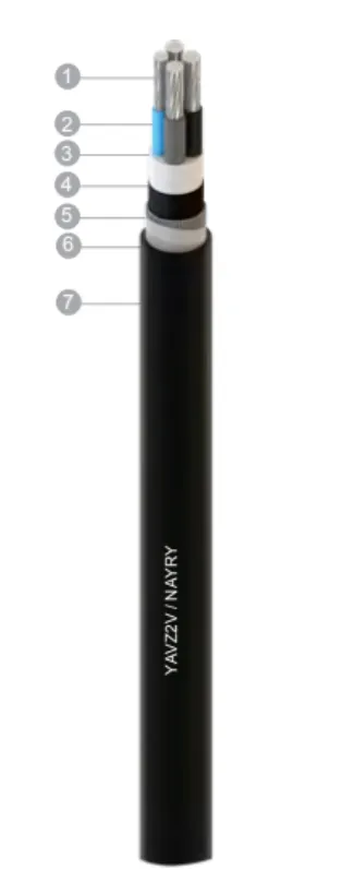 YAVZ2V (NAYRY) Round Steel Wire Armoured Aluminum Cable 0.6/1kV (1x16)
