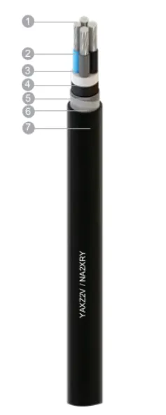 YAXZ2V NA2XRY XLPE Insulated Aluminium Armoured Cable 0.6/1kV (1x16)