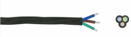 Câble blindé en acier plat en aluminium YAXZ3V NA2XFGbY avec isolation XLPE 0,6/1kV (3x25)