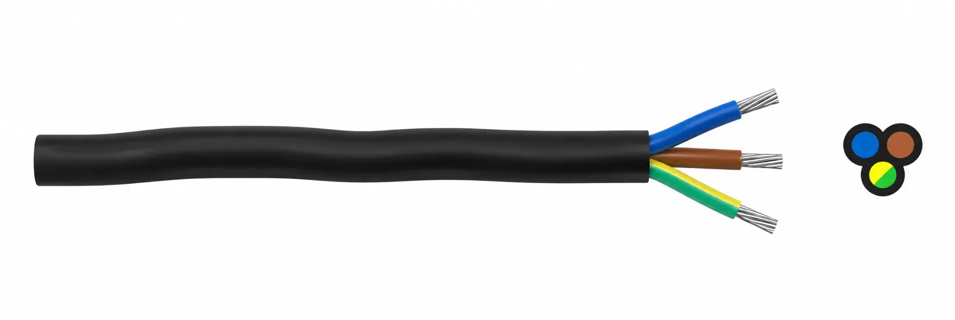YAXZ3V NA2XFGbY Aluminium Flat Steel Wire Armoured XLPE Cable 0.6/1kV (3x25)