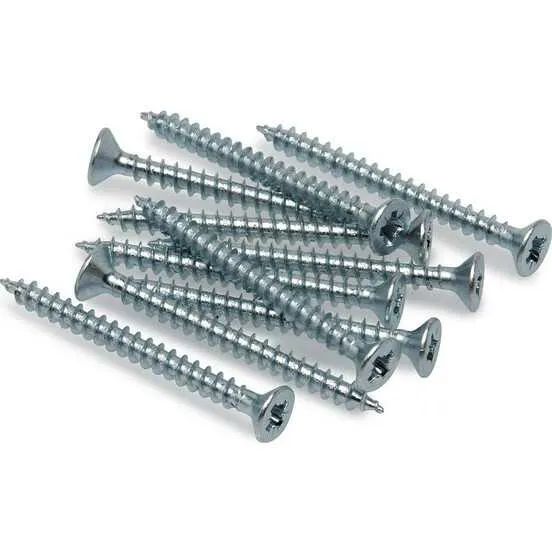 Steel Chipboard Screw with Countersunk Head and Sharp Thread