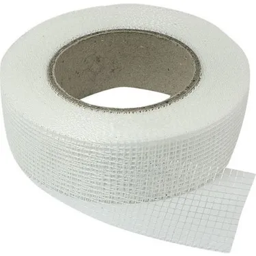 Ruban à joints pour plaques de plâtre aspect maille blanche 5 cm
