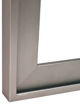 Aluminum Door Profile with Silver Grey Frame Section