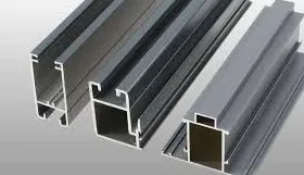 Silver Grey Aluminium Window Profile with Channelled Section (RW55, Anthracite, Arched, Sliding, Thermal)